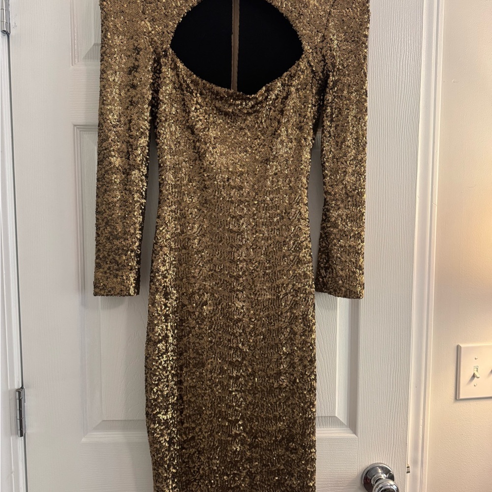 Marc Bouwer Gold Sequin Dress